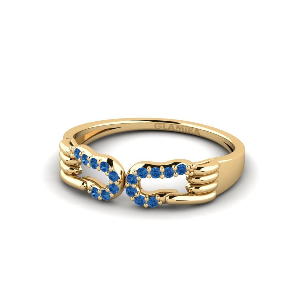 Dark Blue Zirconia Ring Beleaguer
