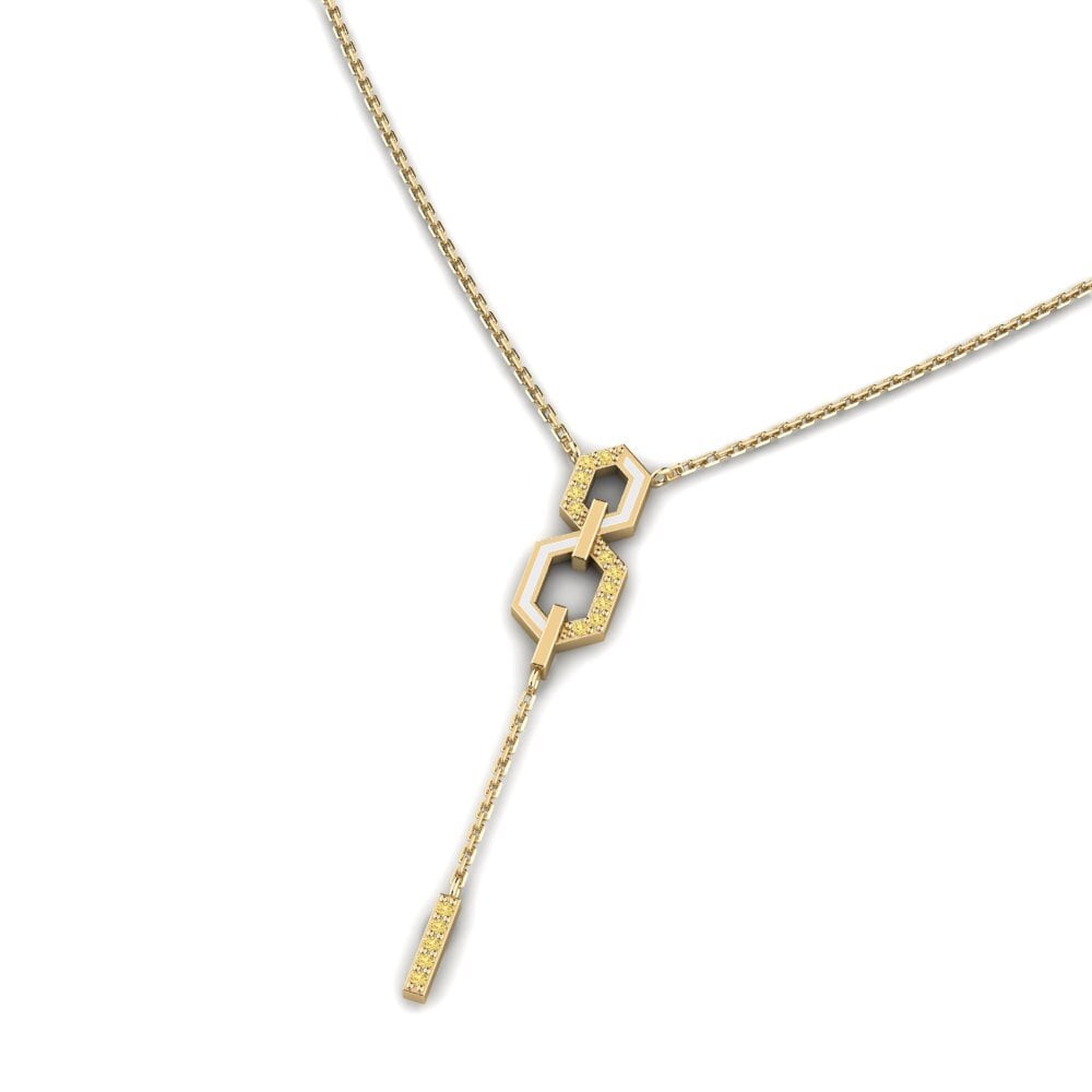 Diamante Amarillo Collar de Mujer Blackash