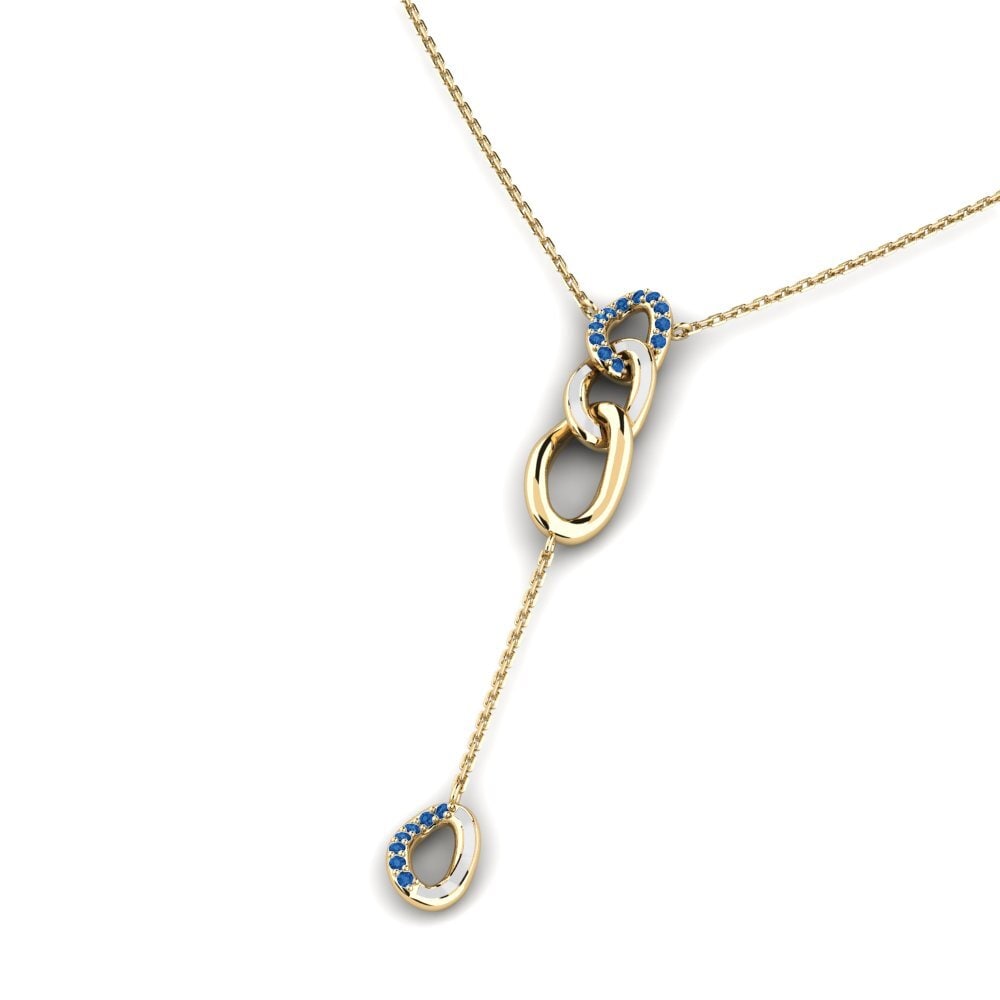 Dark Blue Zirconia Women's Necklace Bobedi