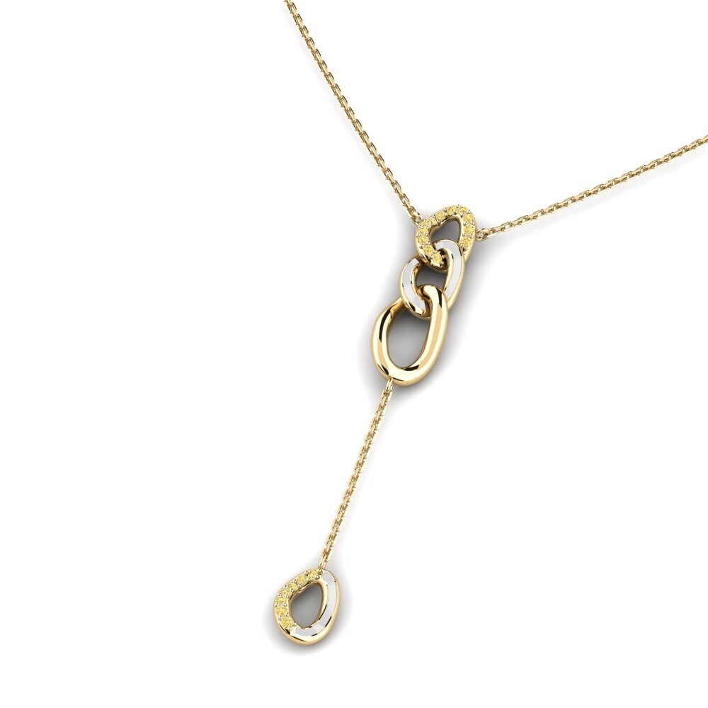 Diamante Amarillo Collar de Mujer Bobedi