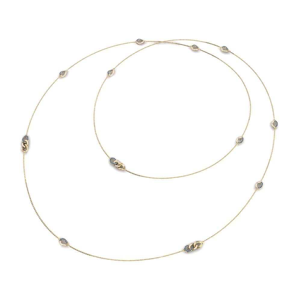 Dark Blue Zirconia Women's Necklace Boitshhepho