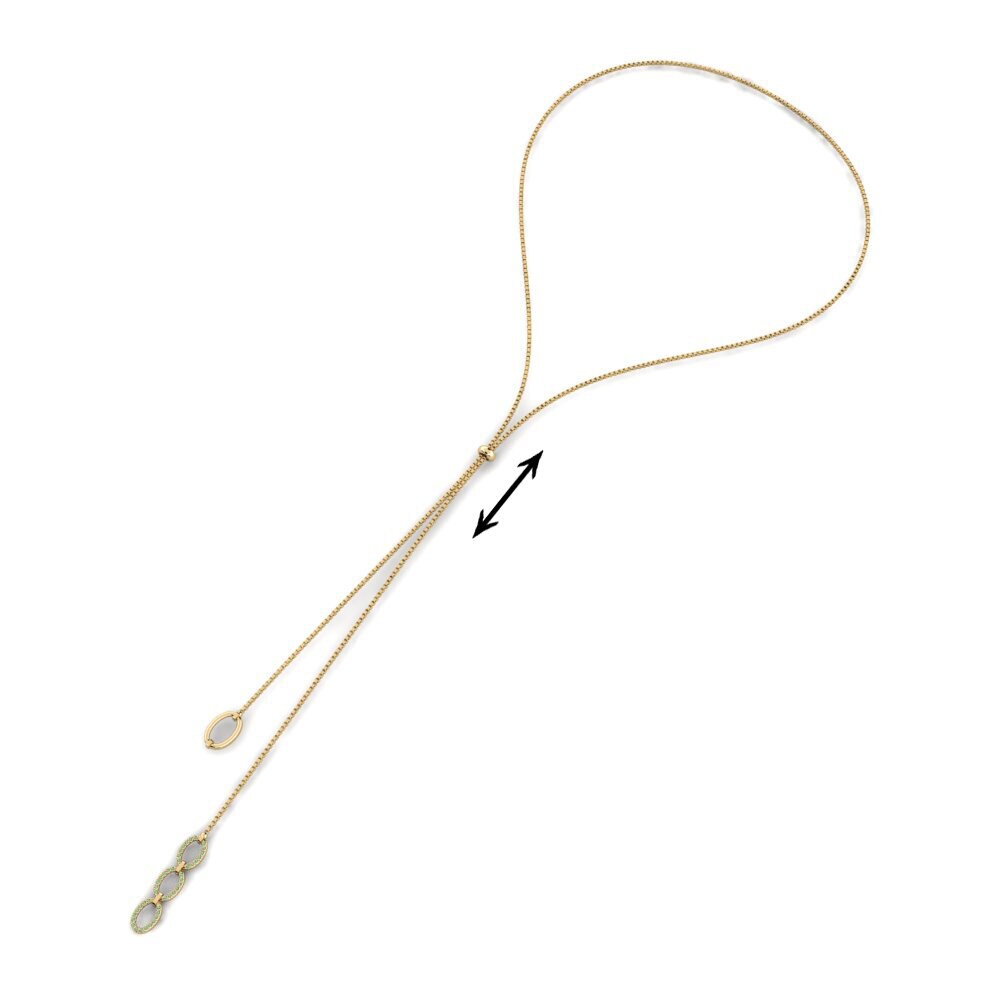 Green Diamond Women's Necklace Dewr