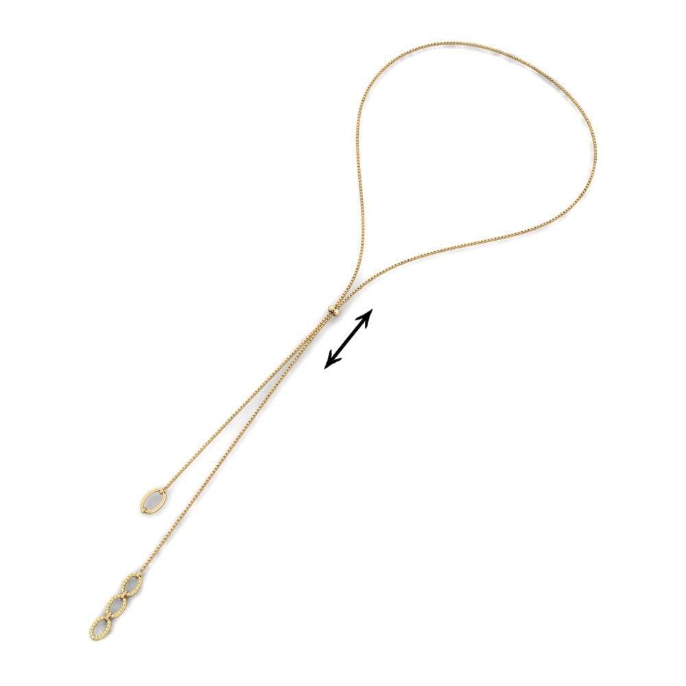 Diamante Amarillo Collar de Mujer Dewr