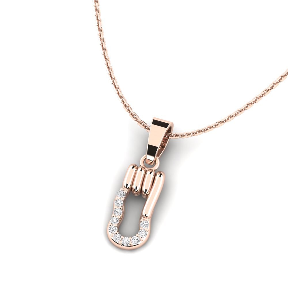 9ct Rose Gold Women's Pendant Ebullience