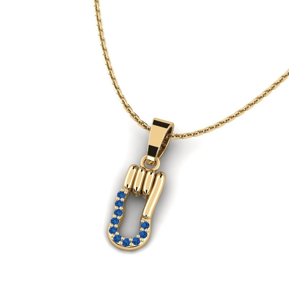 Dark Blue Zirconia Women's Pendant Ebullience