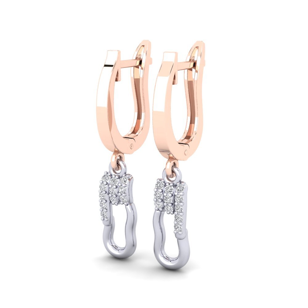 Vermelho & Branco-14K Brincos Feminino Embrocation