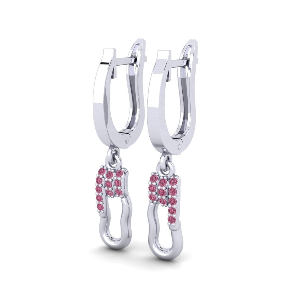Plata 925 Granate Rhodolite Pendiente de mujer Embrocation