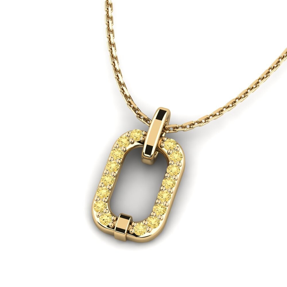 Diamante Amarillo Colgante de Mujer Ertegi
