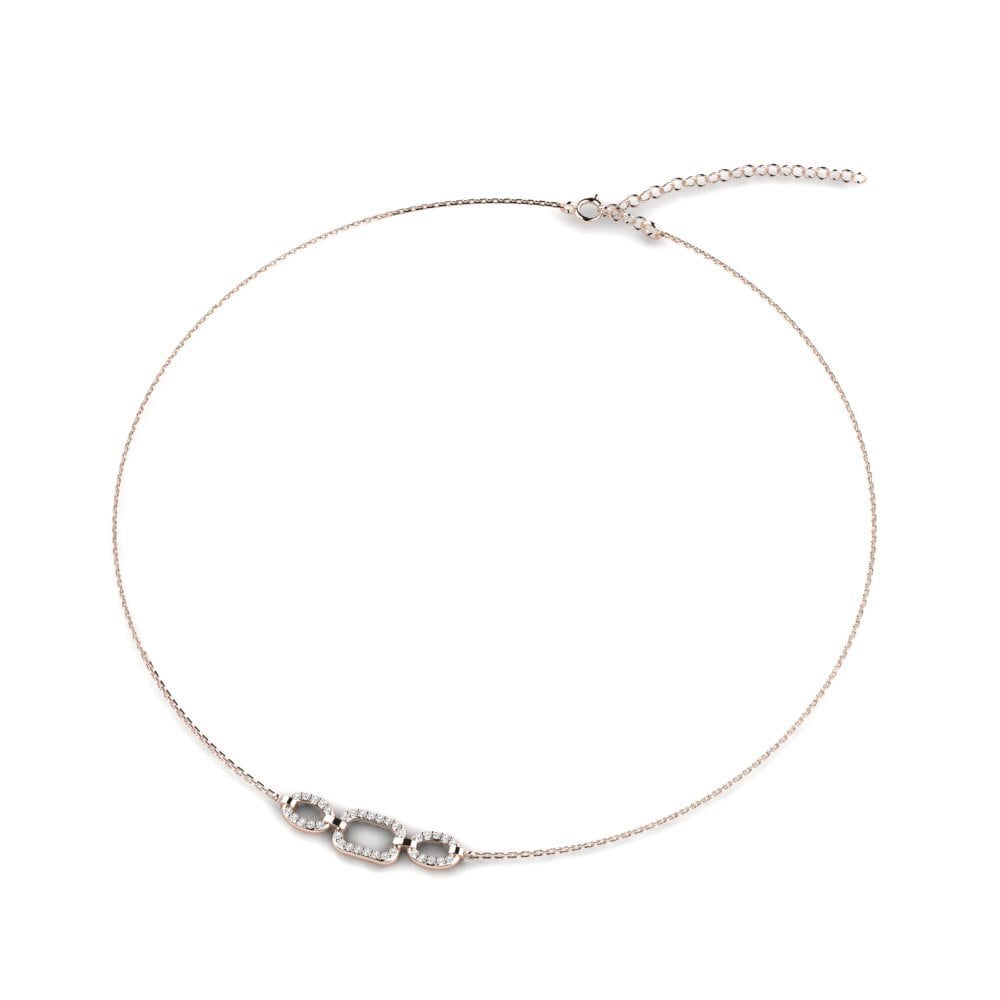 9ct Rose Gold Women's Choker Necklace Geesinimo
