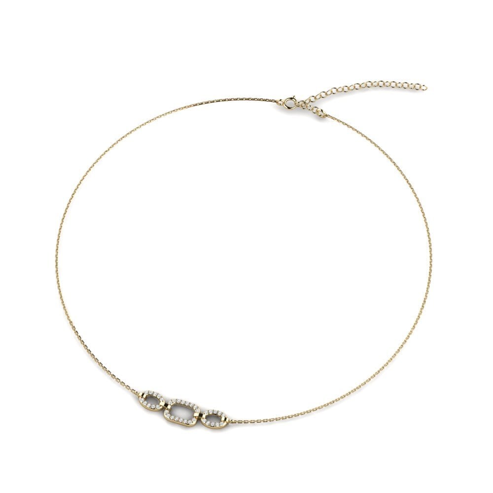 White sapphire Women's Choker Necklace Geesinimo