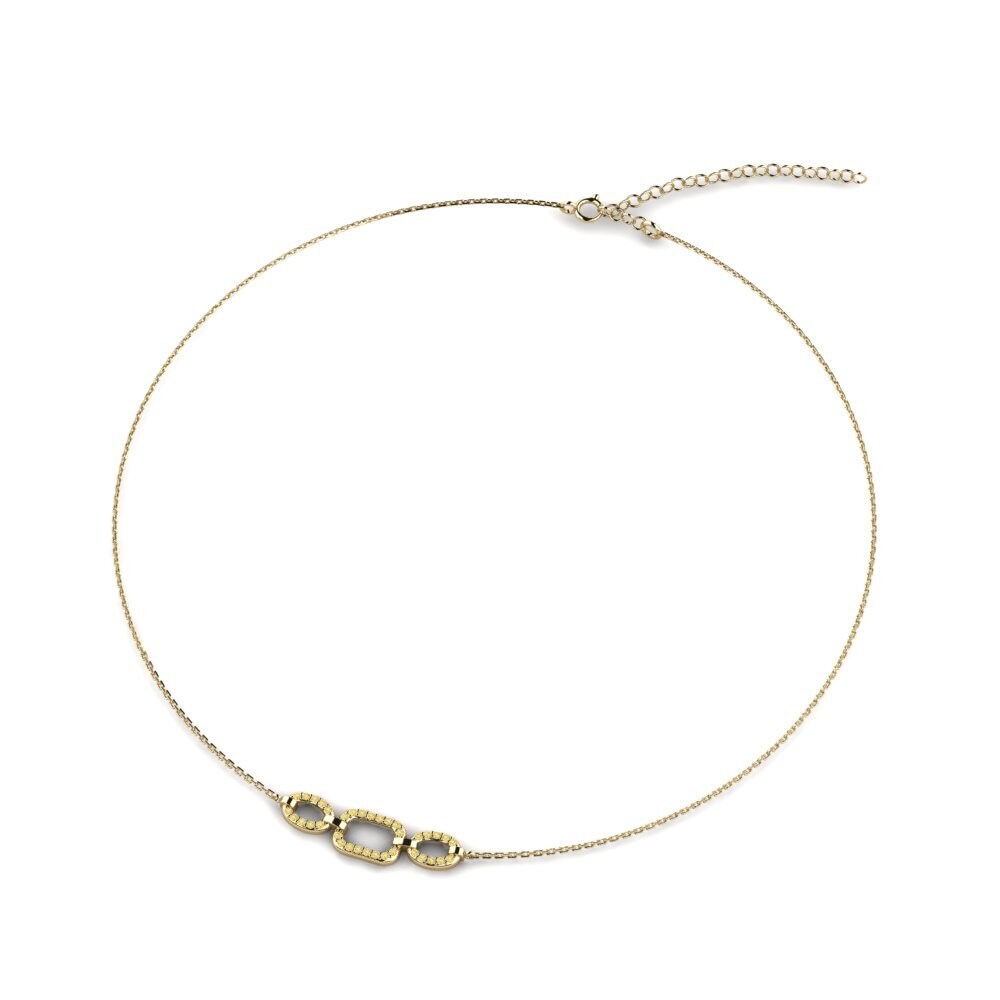 Diamante Amarillo Collar Gargantilla de Mujer Geesinimo