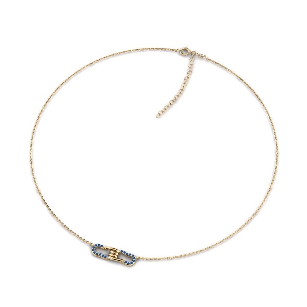 Dark Blue Zirconia Women's Choker Necklace Gossamer