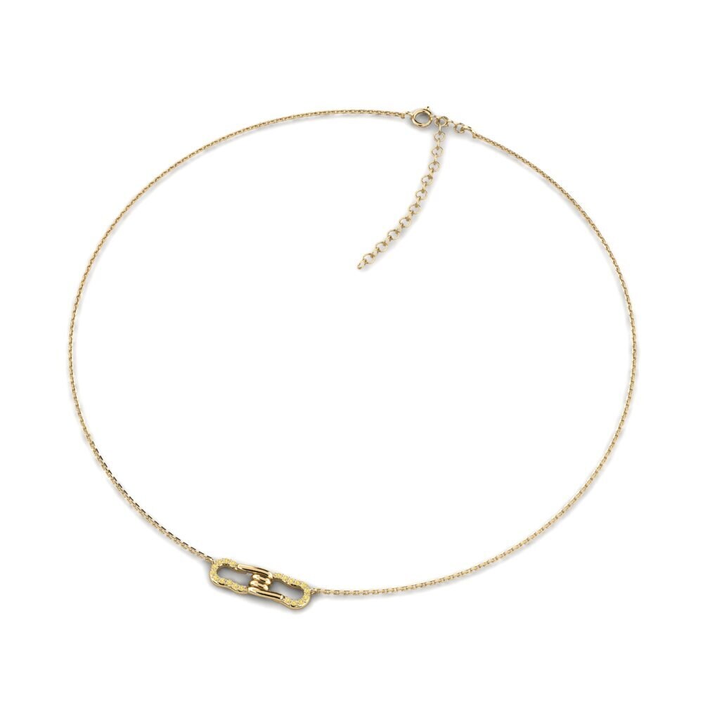 Diamante Amarillo Collar Gargantilla de Mujer Gossamer
