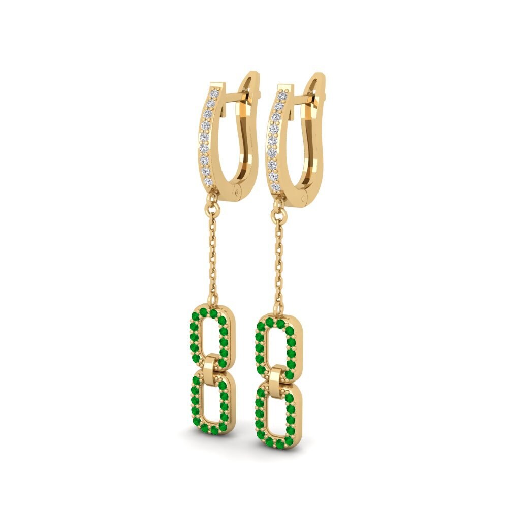 Émeraude Boucle d'oreille femme Inariye