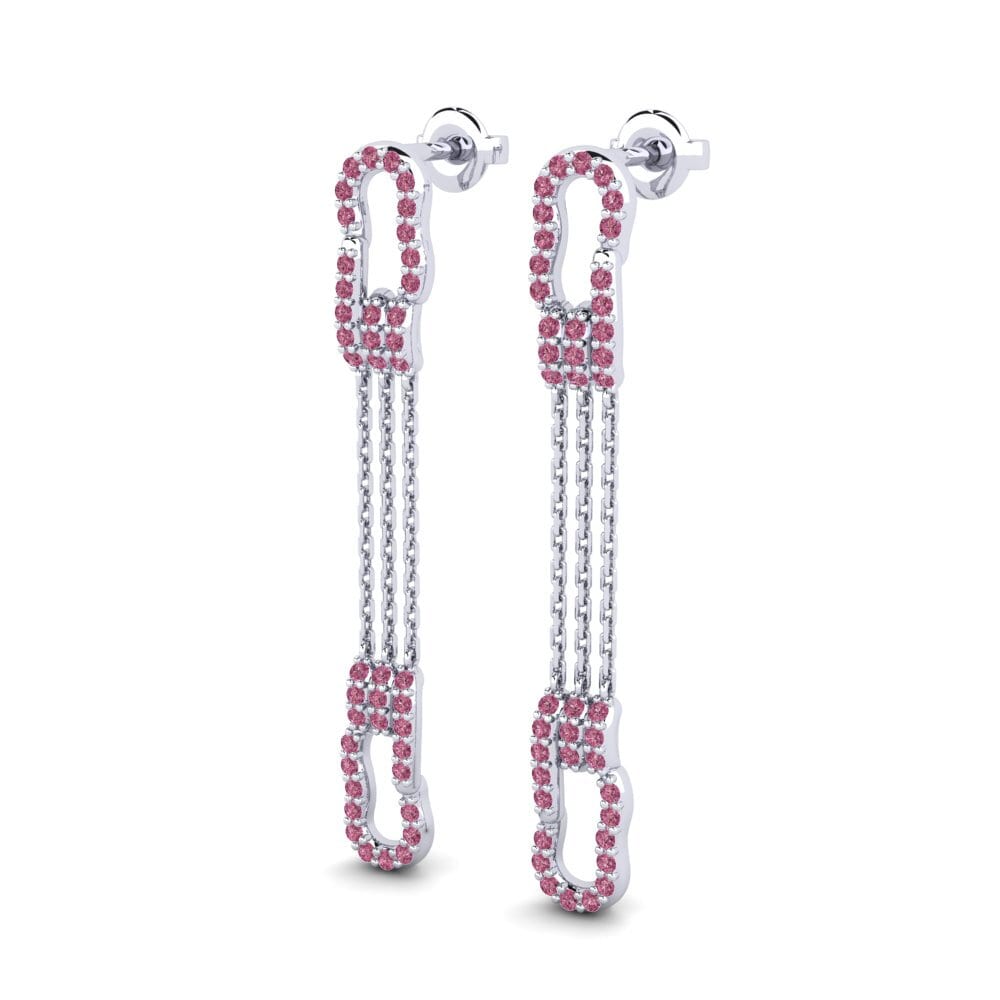 Plata 925 Granate Rhodolite Pendiente de mujer Inconsistency