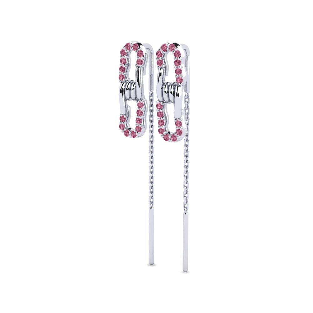 Plata 925 Granate Rhodolite Pendiente de mujer Infrastructure
