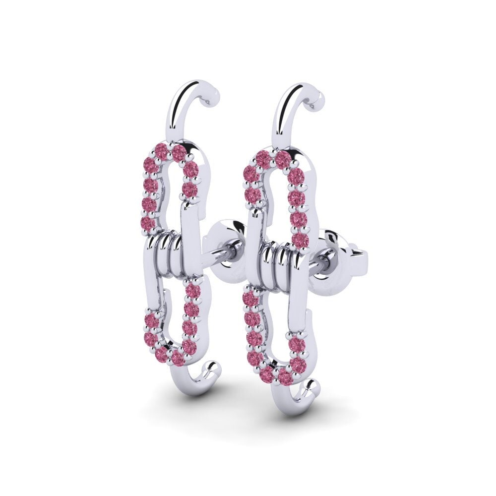 Plata 925 Granate Rhodolite Pendiente de mujer Inuree