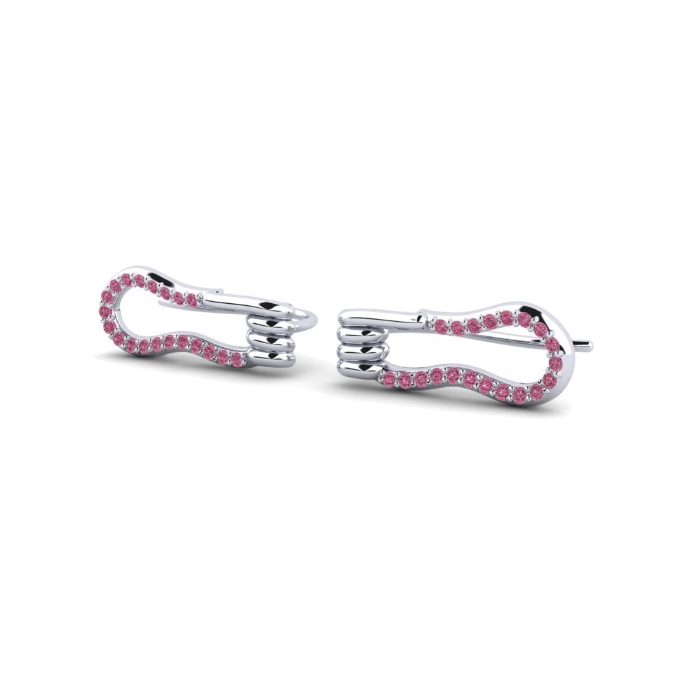Plata 925 Granate Rhodolite Pendiente de mujer Justice