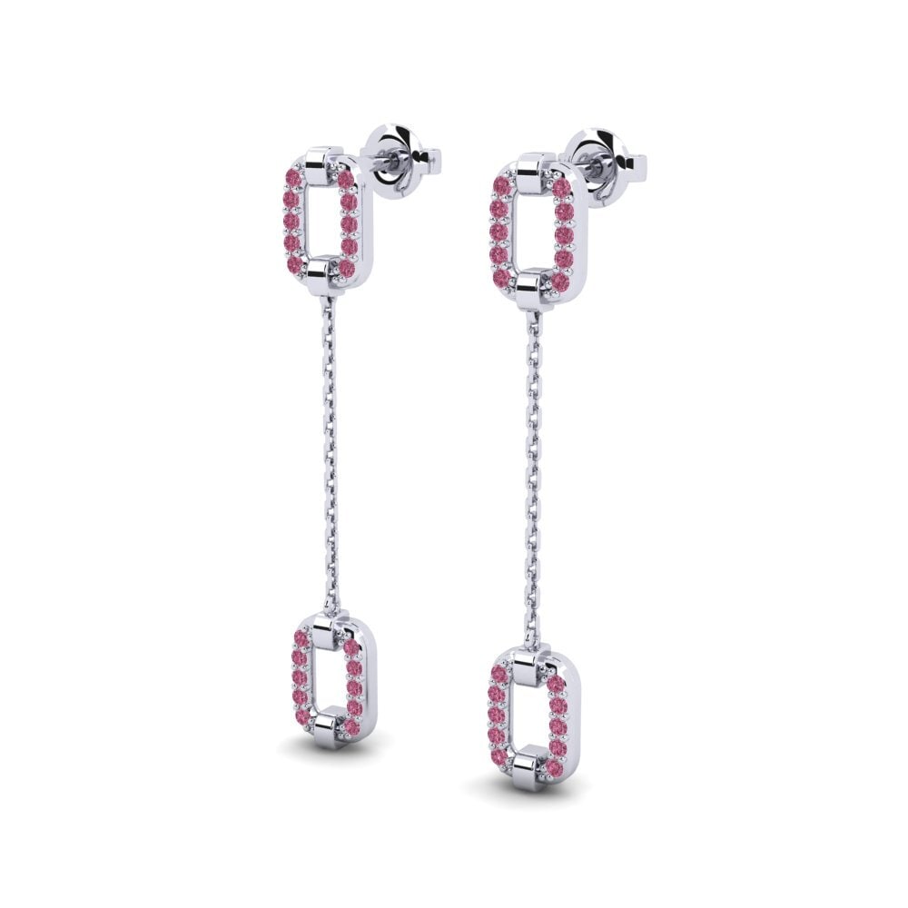 Plata 925 Granate Rhodolite Pendiente de mujer Kenshutsu