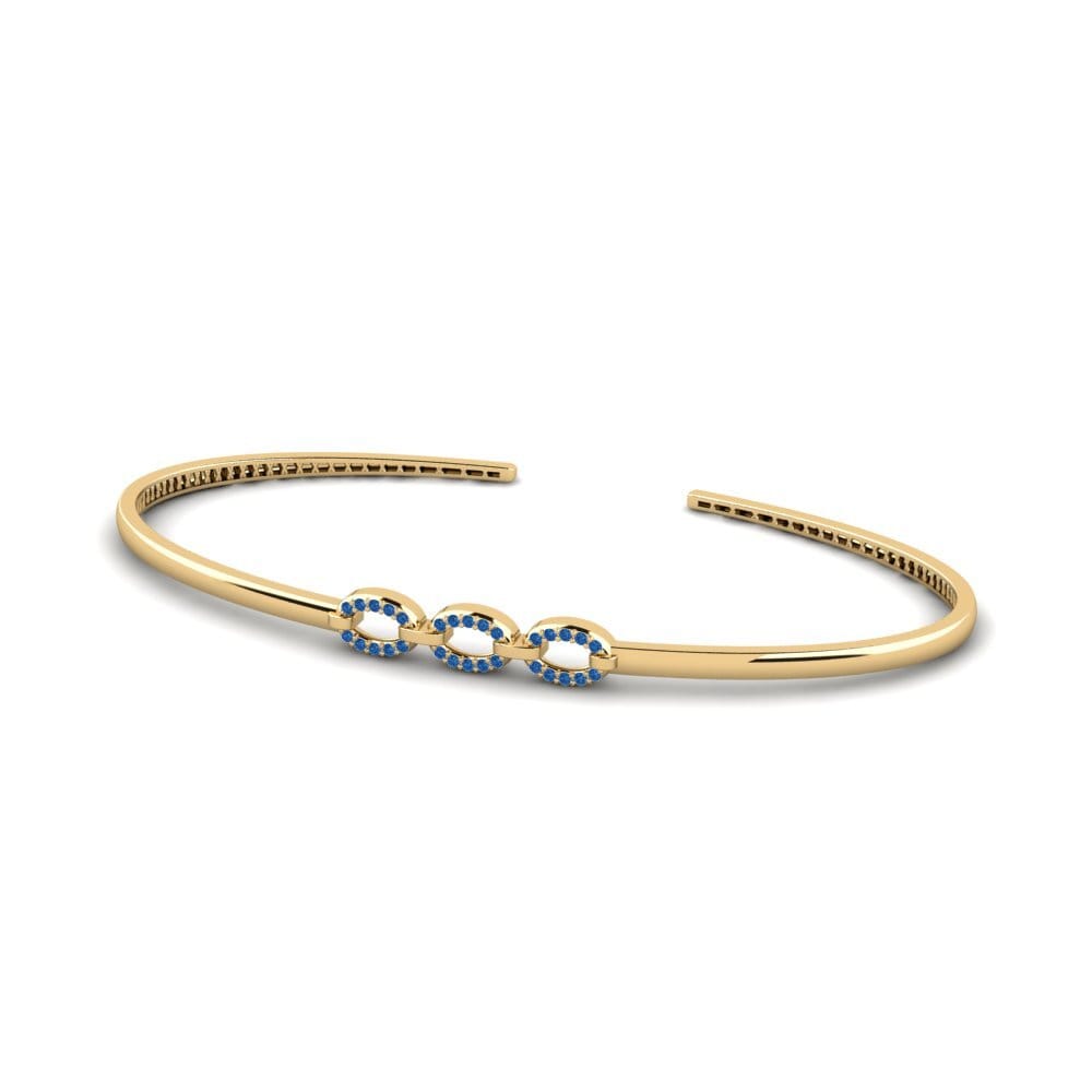 Dark Blue Zirconia Palm Cuff Matapang