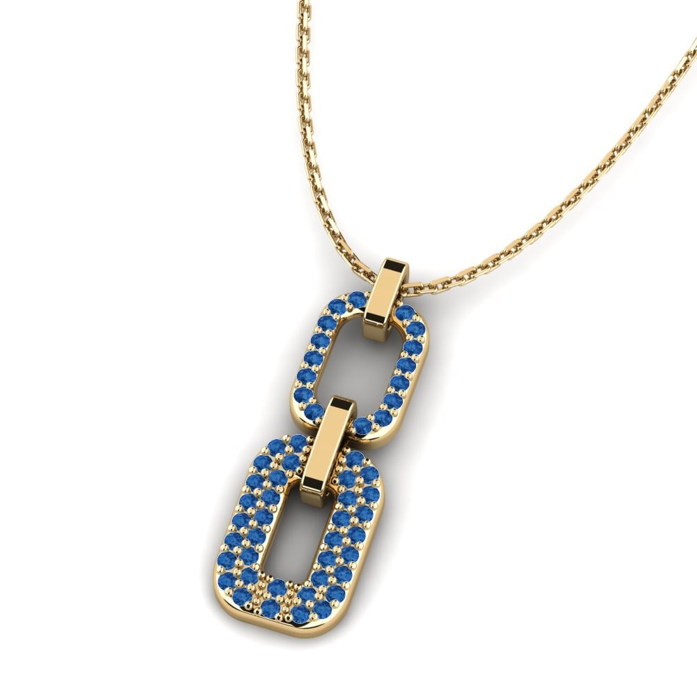 Dark Blue Zirconia Women's Pendant Osmijeh
