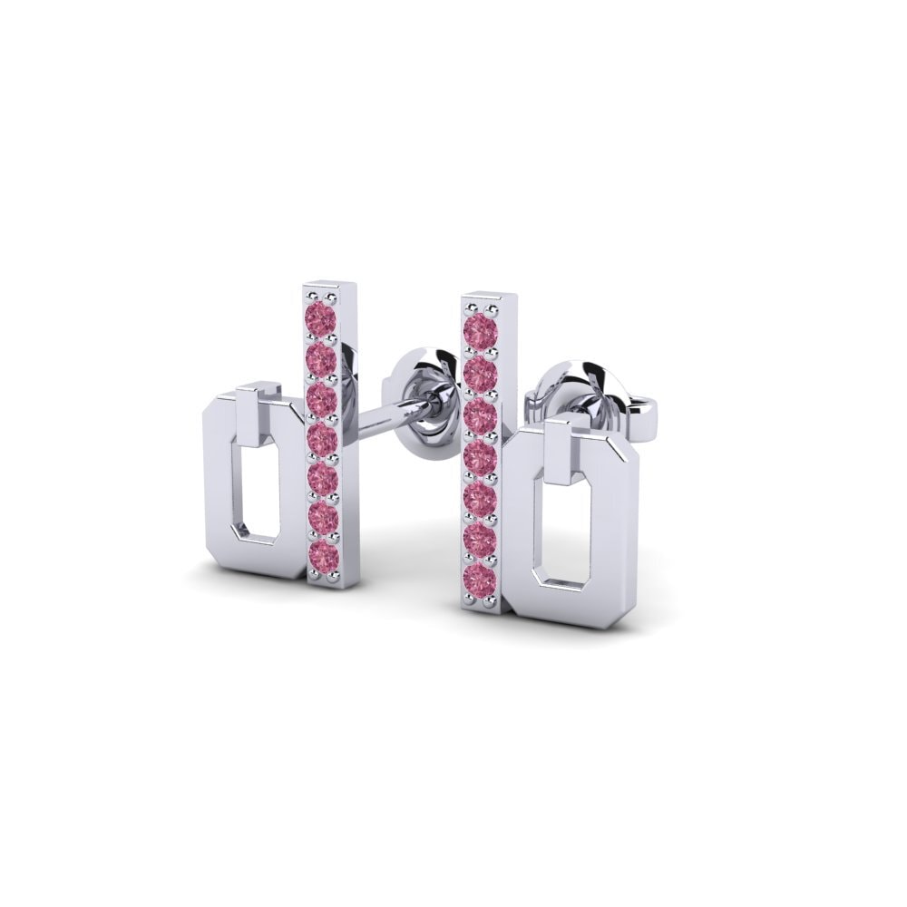 Plata 925 Granate Rhodolite Pendiente de mujer Otsjaj