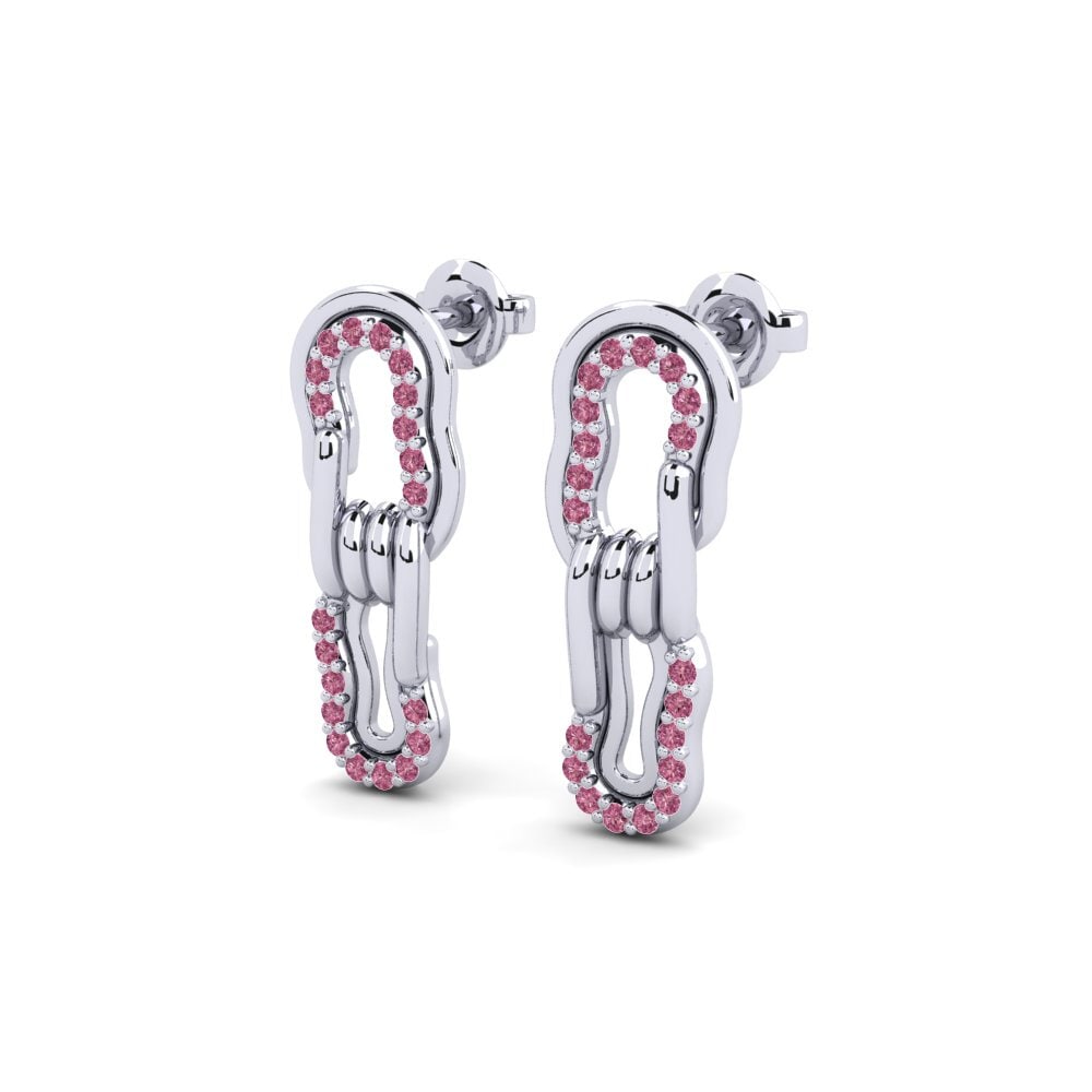 Plata 925 Granate Rhodolite Pendiente de mujer Ratatouille