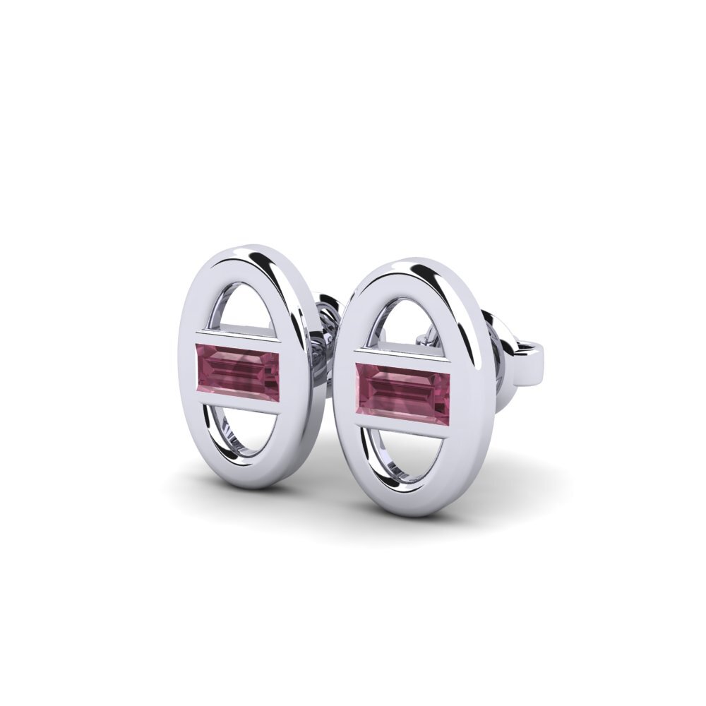 Plata 925 Granate Rhodolite Pendiente de mujer Riya