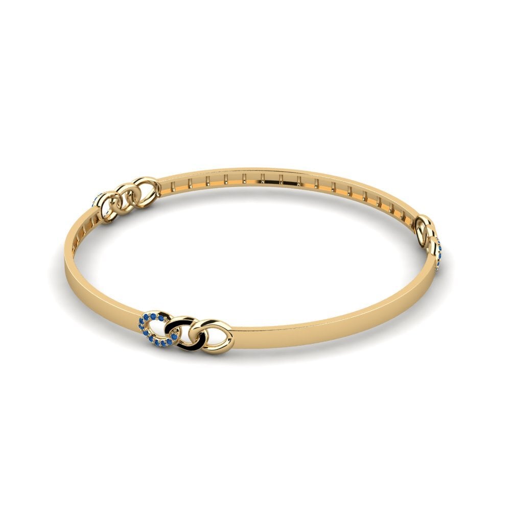Dark Blue Zirconia Women's Bangle Tebile
