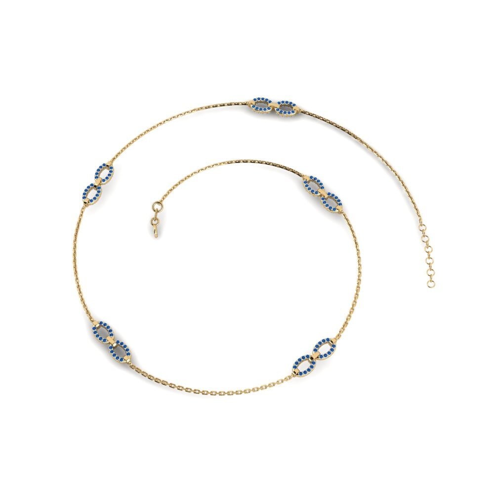Dark Blue Zirconia Women's Necklace Wani