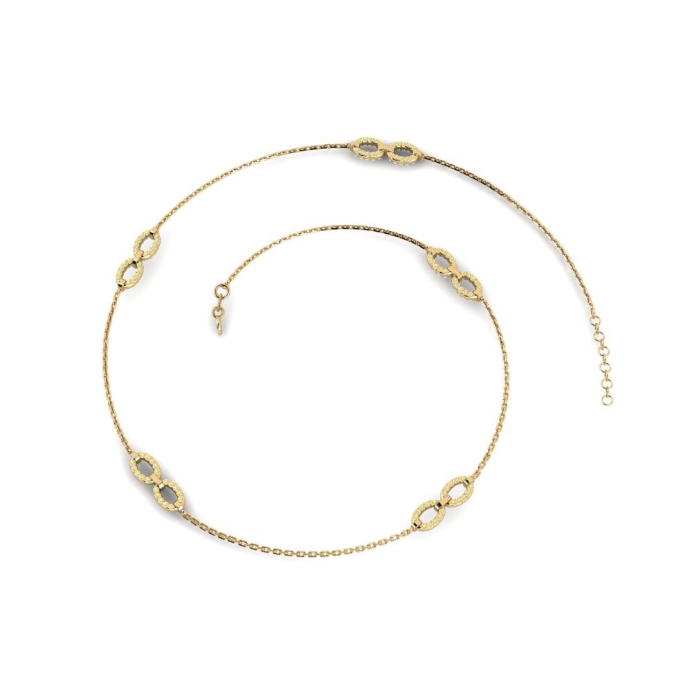 Diamante Amarillo Collar de Mujer Wani