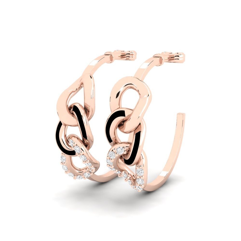 9ct Rose Gold Women's Earring Boninga