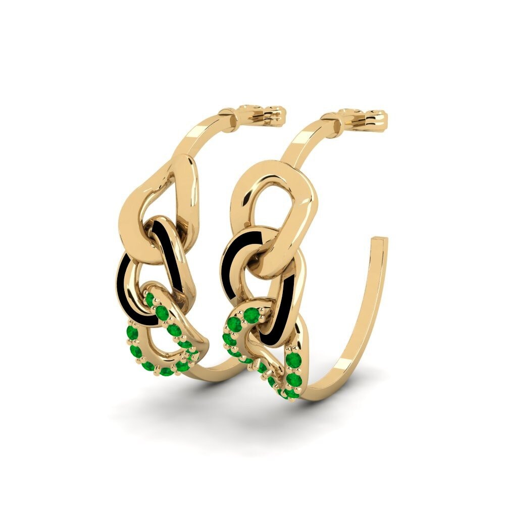 Émeraude Boucle d'oreille femme Boninga