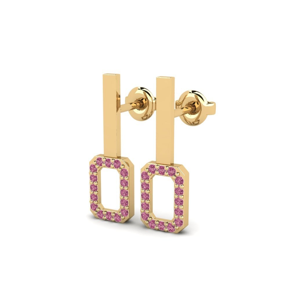Granate Rhodolite Pendiente de mujer Brilego
