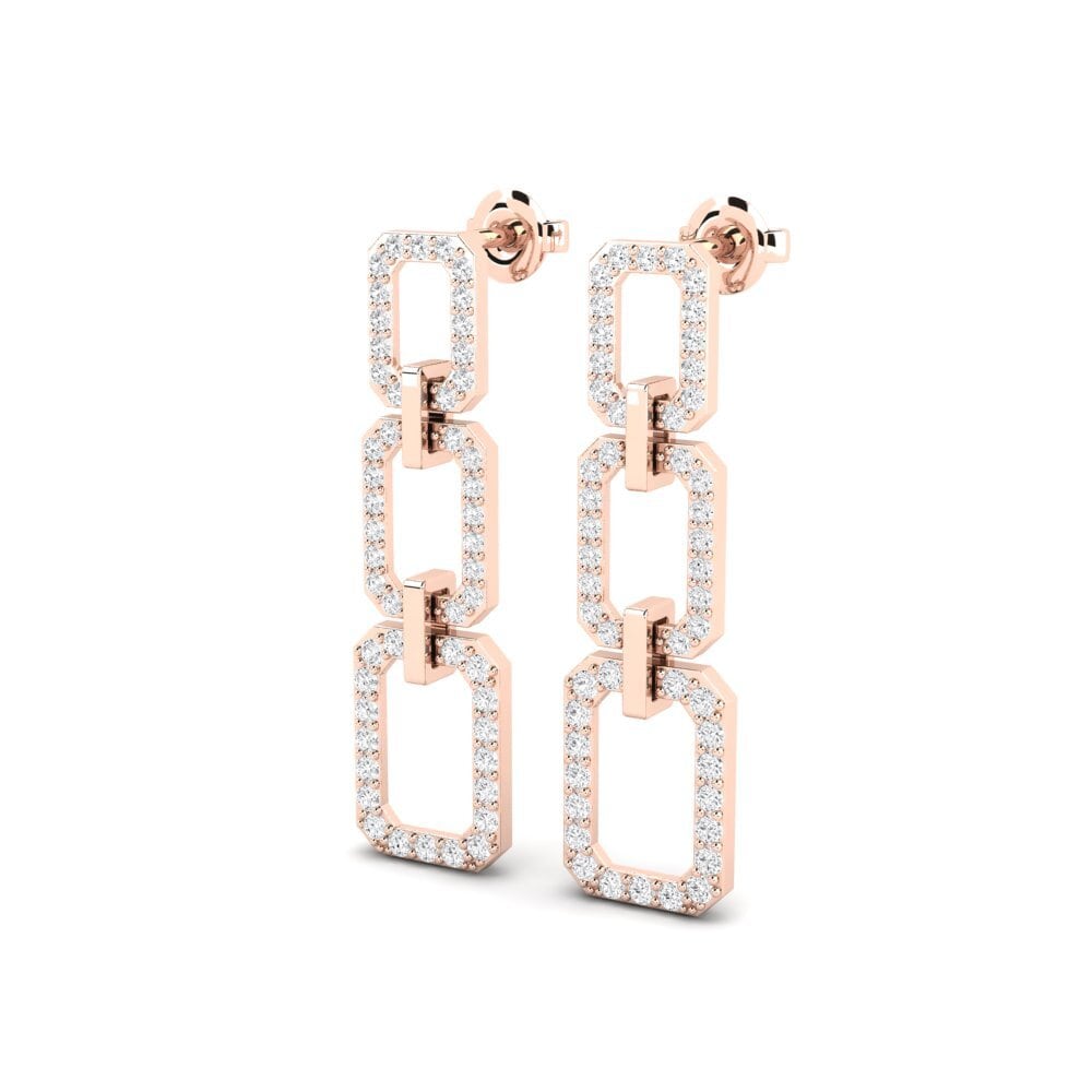 9ct Rose Gold Women's Earring Brinums