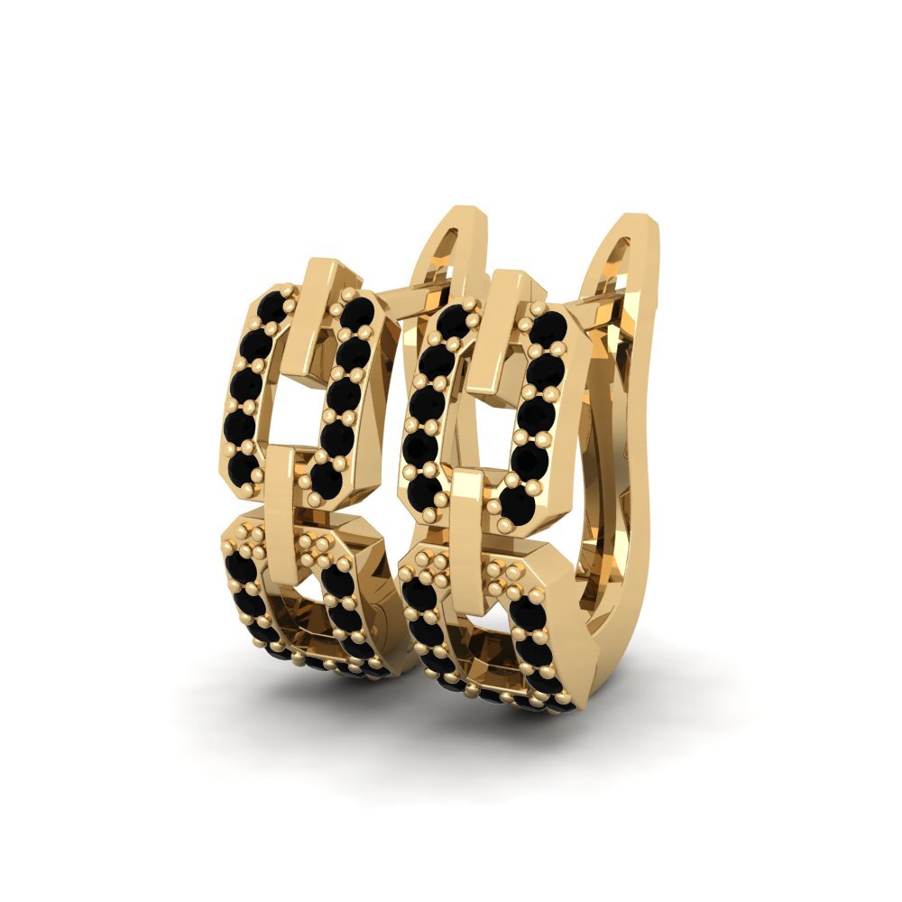 Black Diamond Women's Earring Couple
