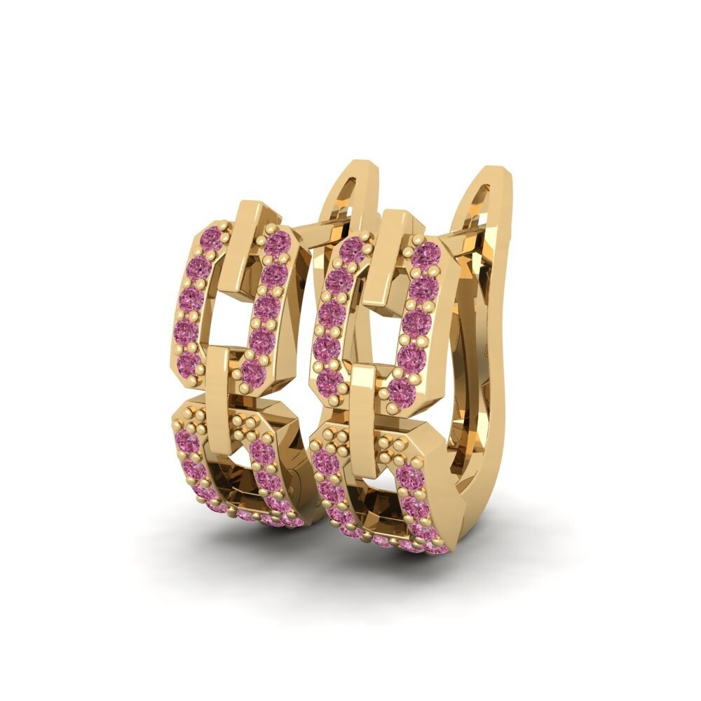 Granate Rhodolite Pendiente de mujer Couple