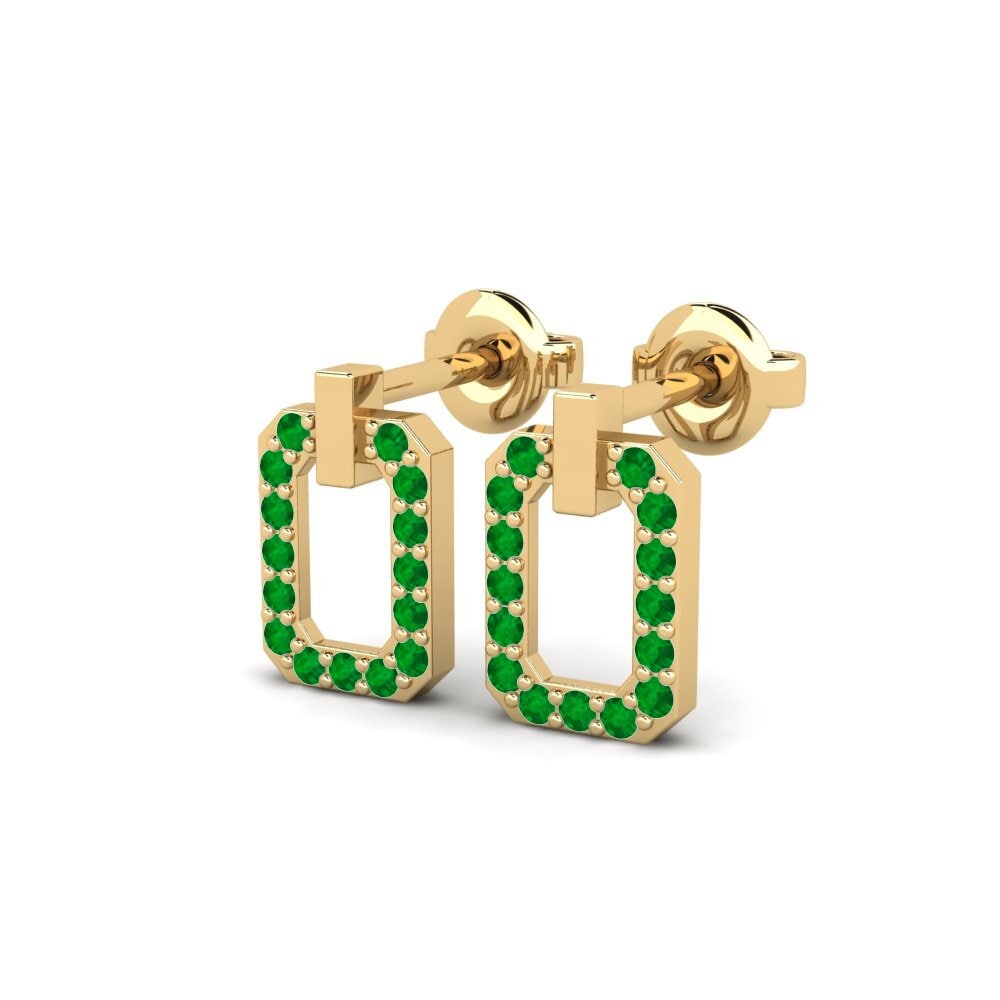 Émeraude Boucle d'oreille femme Credu
