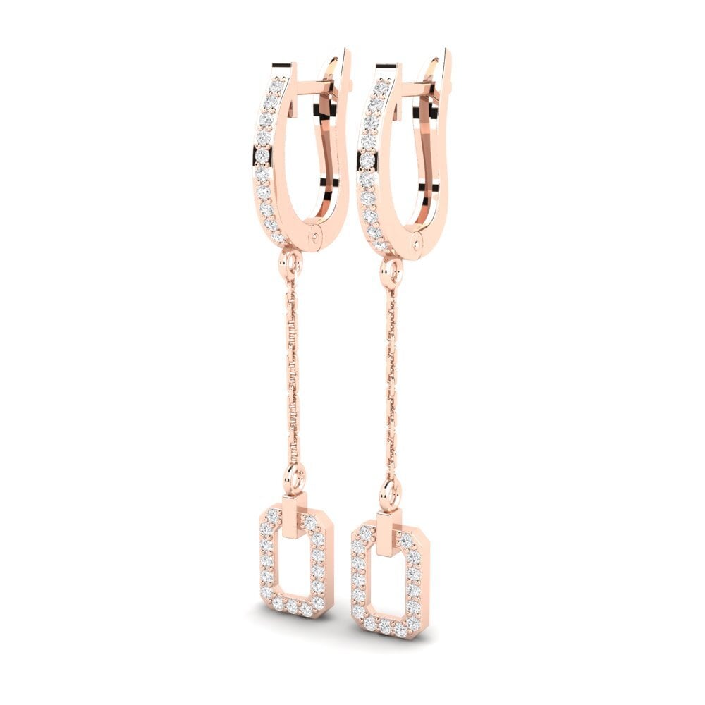9ct Rose Gold Women's Earring Egpaar