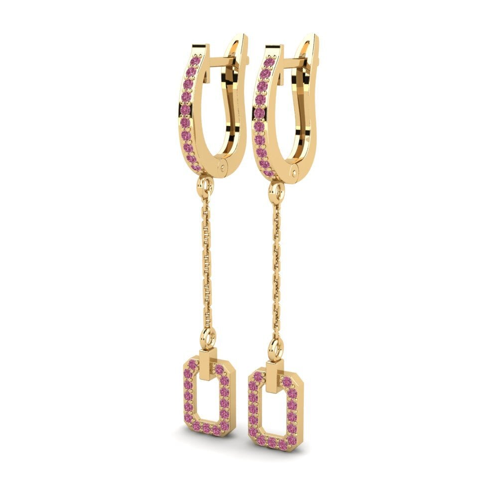Granate Rhodolite Pendiente de mujer Egpaar