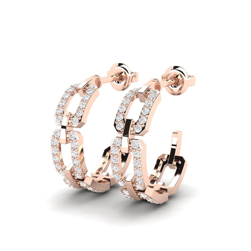 9ct Rose Gold Women's Earring Faatasi