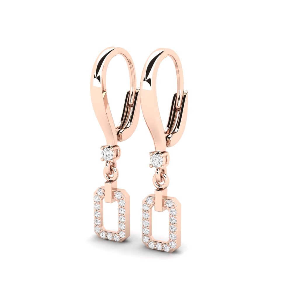 9ct Rose Gold Women's Earring Gaskata