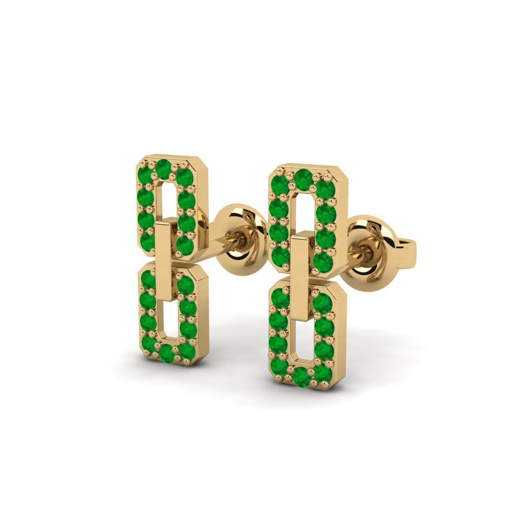 Émeraude Boucle d'oreille femme Geloof