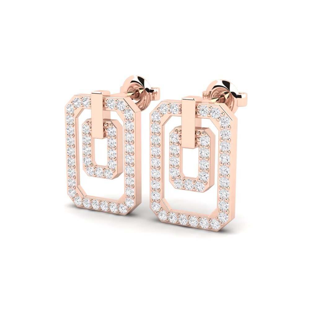 9ct Rose Gold Women's Earring Gudrat