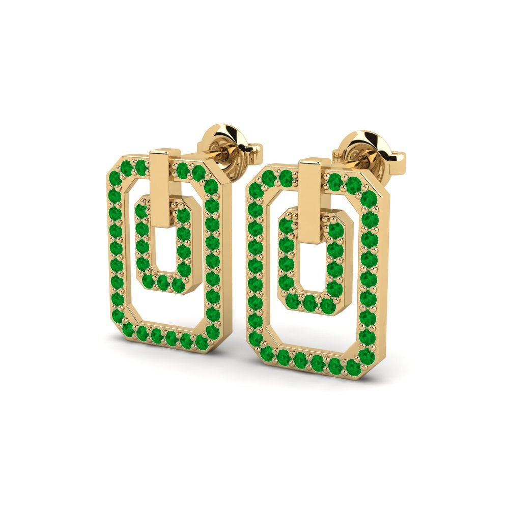 Émeraude Boucle d'oreille femme Gudrat