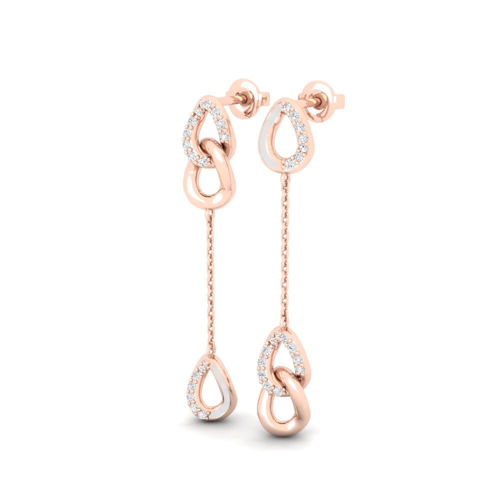9ct Rose Gold Women's Earring Kallo