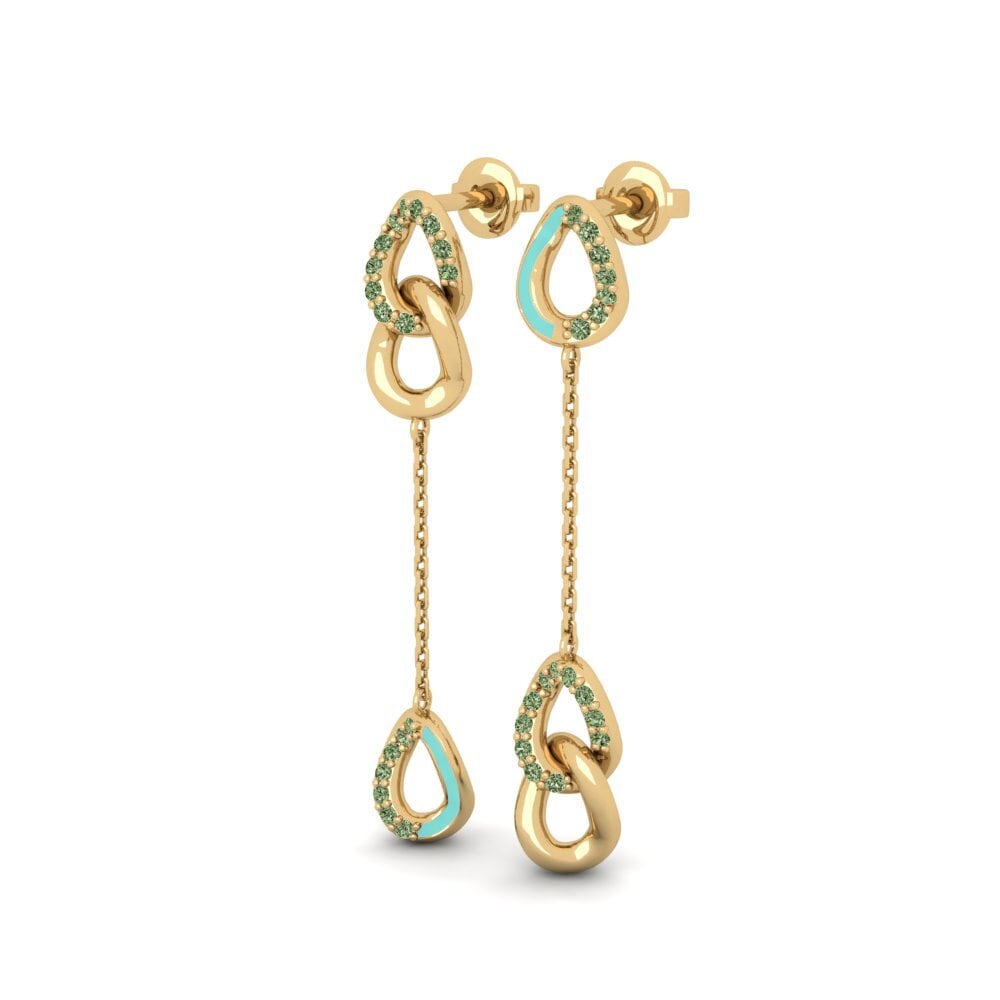 Diamante Verde Pendiente de mujer Kallo