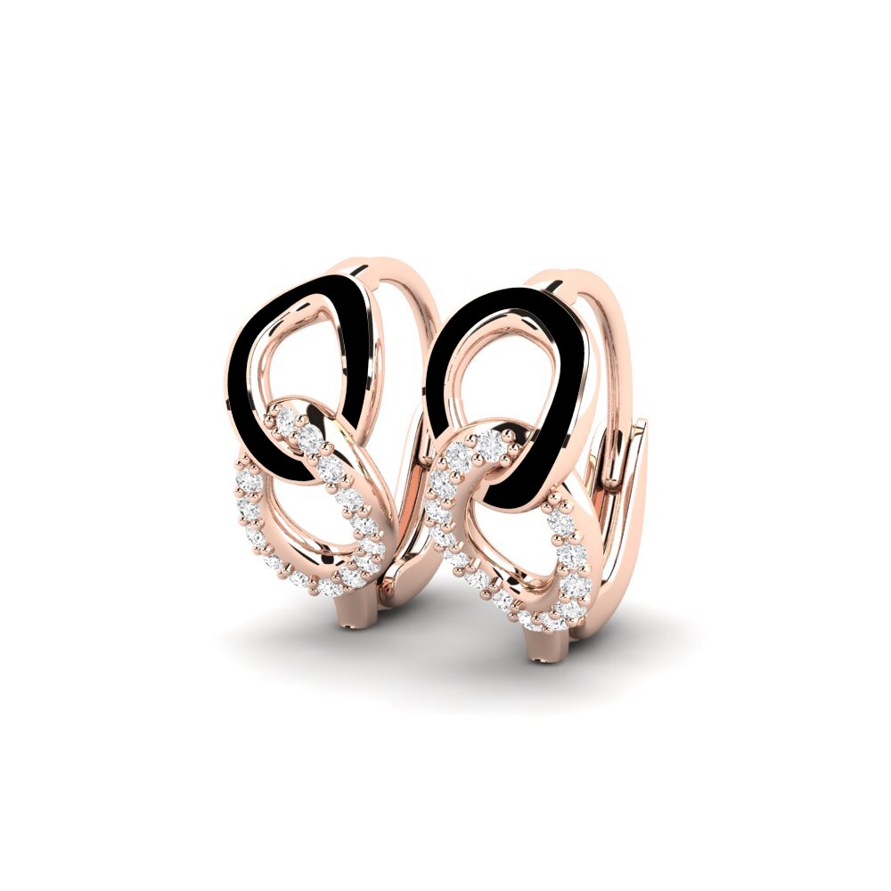 9ct Rose Gold Women's Earring Kuarahy
