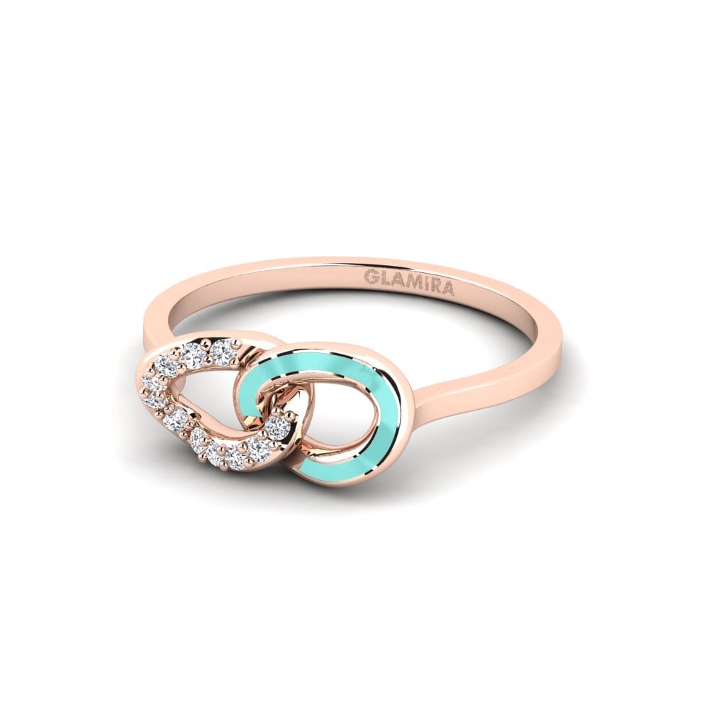 Rotgold 750 Stapelbarer Ring Ladybugs
