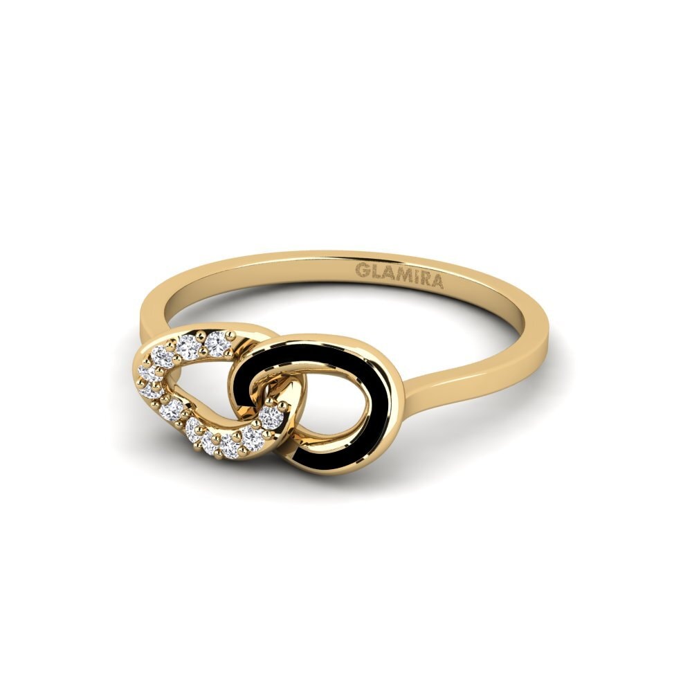 Labor-gezüchteter Diamant Stapelbarer Ring Ladybugs